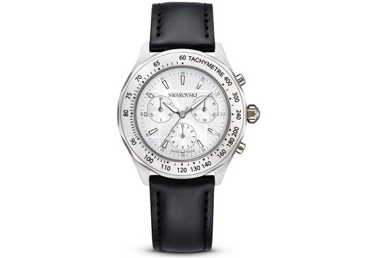 Swarovski 5728378 Orologio Dextera tachymetreCinturino in pelle Tono argentato