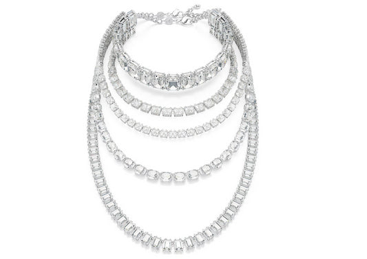 Swarovski 5717913 Collana a fili fissi Millenia Taglio misto Bianco