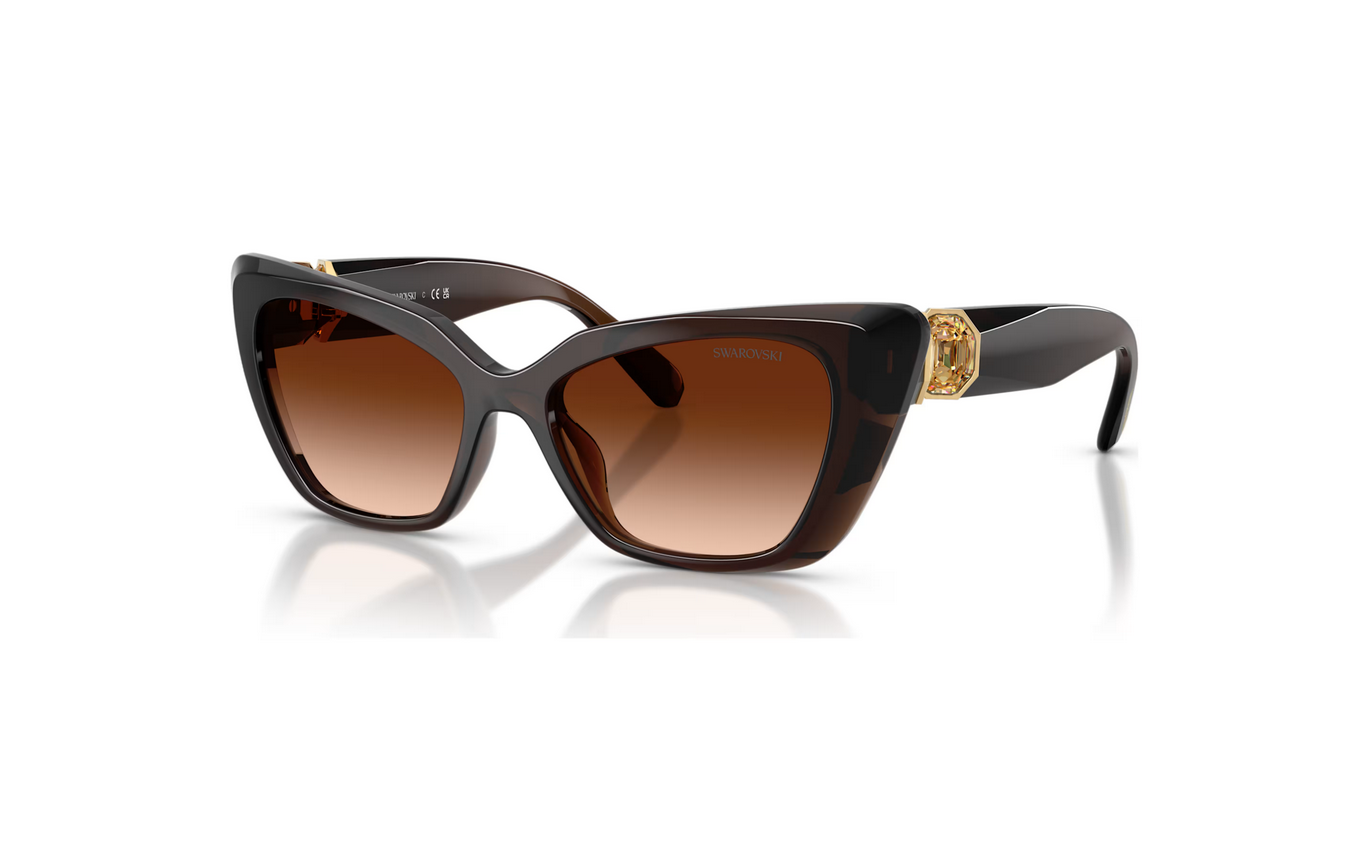 Swarovski 5737923 Occhiali da sole Forma Cat-eye SK6047 Marrone scuro