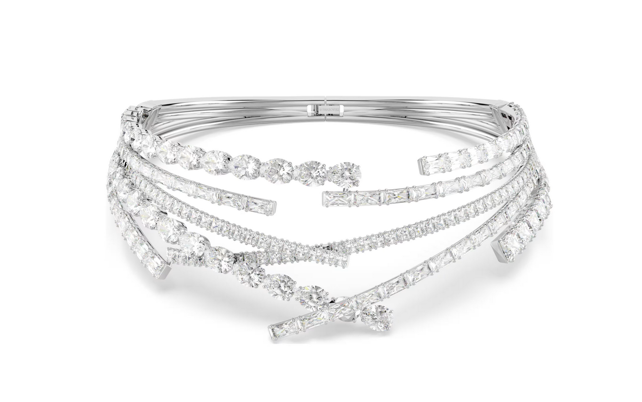 Swarovski 5726295 Girocollo Matrix Taglio misto Bianco Placcato rodio taglia M