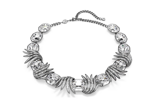Swarovski 5709259 Collana The Vienna Collection Piuma Bianca Placcato rutenio