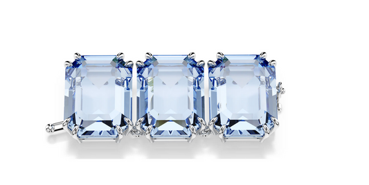 Swarovski 5720628 Extender Millenia Taglio ottagonale blu Placcato rodio