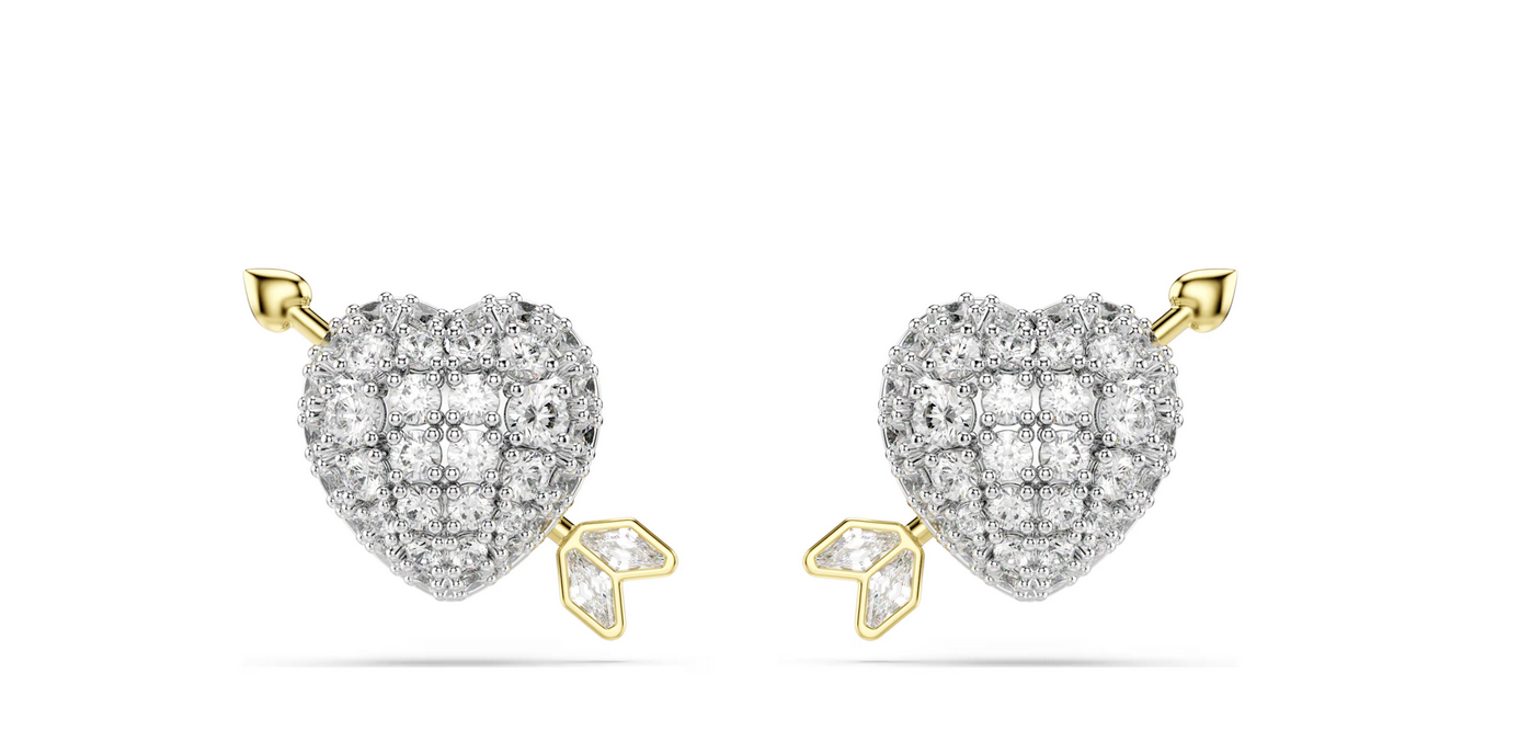 Swarovski 5737298 Orecchini a lobo Idyllia Taglio misto Cuore con freccia