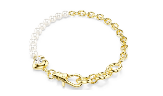 Swarovski 5737299 Braccialetto Idyllia Crystal Pearl Bianco