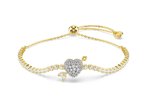 Swarovski 5744061 Braccialetto Idyllia Taglio misto Cuore con freccia Bianco