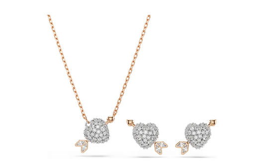 Swarovski 5745580 Set Idyllia Taglio misto Cuore con freccia Bianco