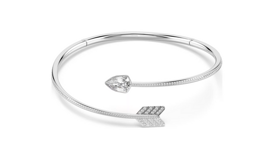 Swarovski 5751431 Girocollo Idyllia Taglio misto Freccia Bianco Plac rodio TG S