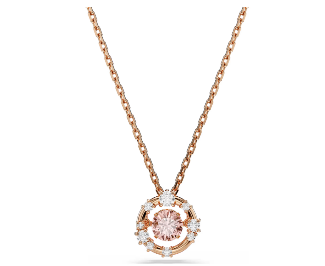 SWAROVSKI 5744244 Pendente Constella Taglio Round Dancing stone Rosa SW003946