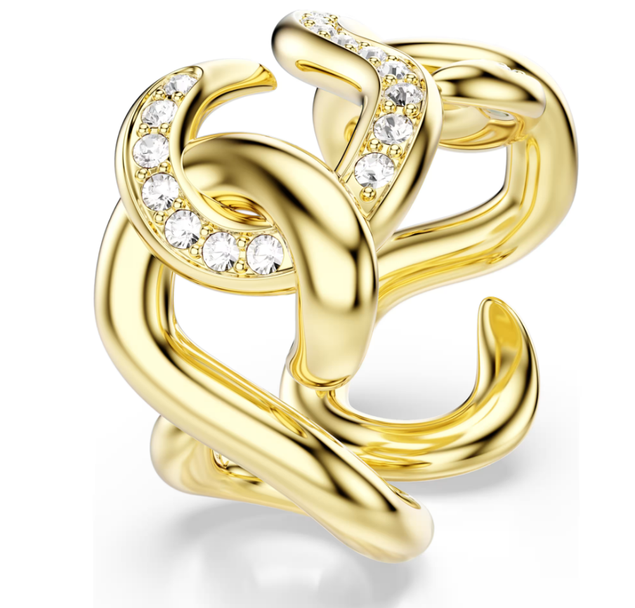 SWAROVSKI 5741800 Anello aperto Dextera Bianco Color oro Tg 50 SW003964