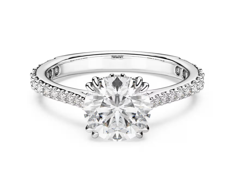 SWAROVSKI 5717936 Anello cocktail Stilla Bianco color argento Tg 52 SW003968