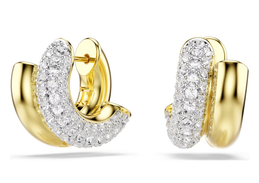 SWAROVSKI 5740735 Orecchini a cerchio Dextera Bianchi Color Oro SW003993
