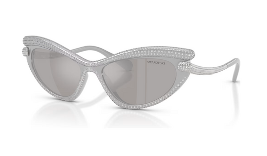 SWAROVSKI 5724505 Occhiali da sole Forma Cat eye Tono argentato SW003996