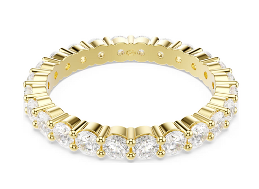 SWAROVSKI 5750615 Anello a fascia Matrix Vittore Bianco color oro Tg 55 SW004006