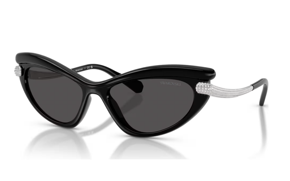 SWAROVSKI 5753505 Occhiali da sole Forma Cat eye SK6038 Neri SW004035