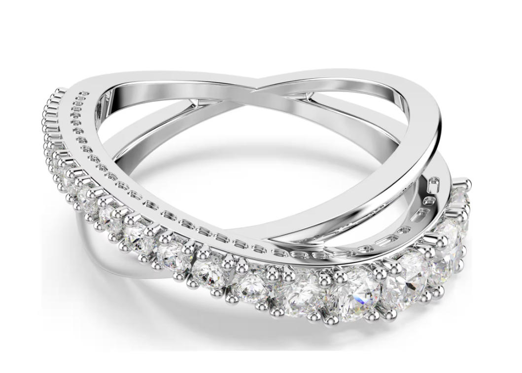 SWAROVSKI 5714955 Anello Hyperbola Bianco Color argento Tg 60 SW004038