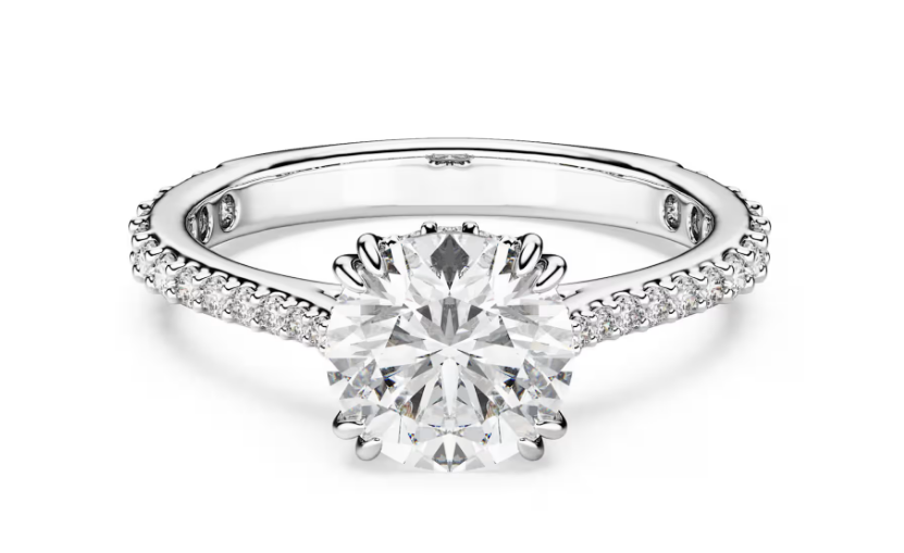 SWAROVSKI 5717935 Anello cocktail Stilla Bianco color argento Tg 50 SW004049