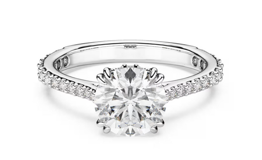 SWAROVSKI 5717935 Anello cocktail Stilla Bianco color argento Tg 50 SW004049
