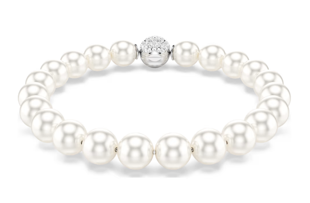 SWAROVSKI 5747747 Braccialetto Matrix Crystal Pearl Bianco SW004062
