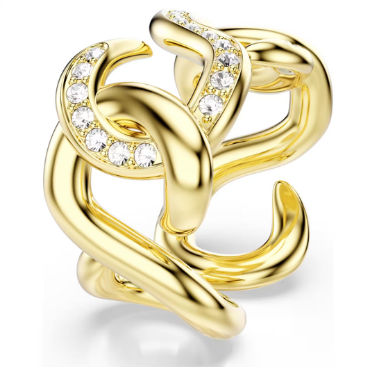 SWAROVSKI 5741801 Anello aperto Dextera Bianco Color oro Tg 52 SW004081