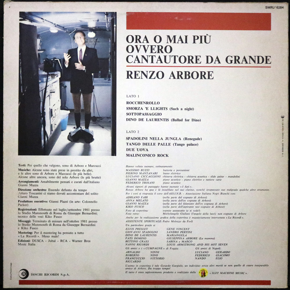EBOND Renzo Arbore - Ora O Mai Piu Ovvero Cantautore Da Grande Vinile V001039