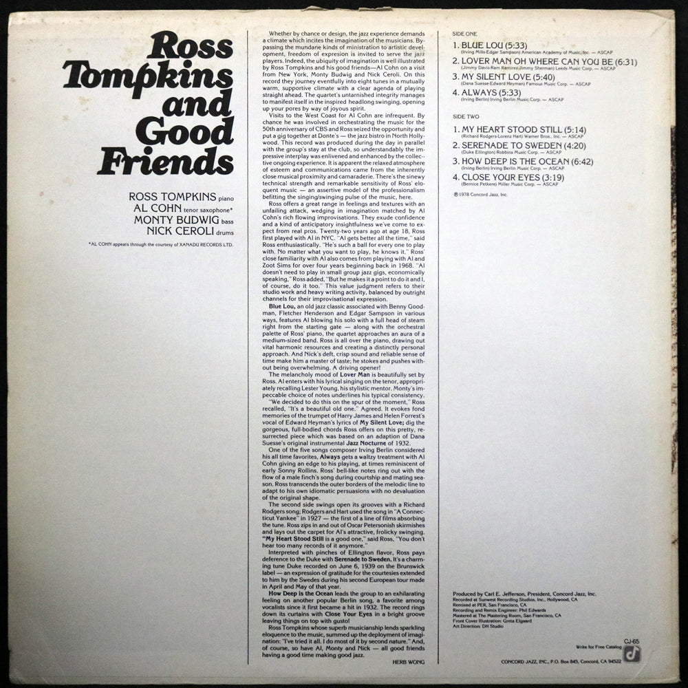 EBOND Ross Tompkins - Ross Tompkins And Good Friends Vinile V002056