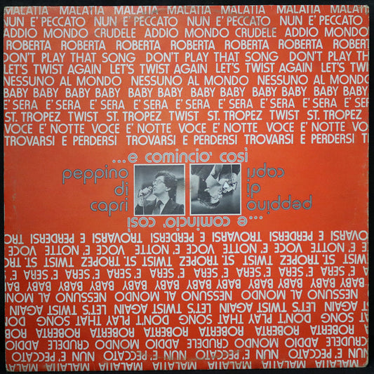 EBOND Peppino Di Capri - ... E Comincio Cosi Vinile V003015