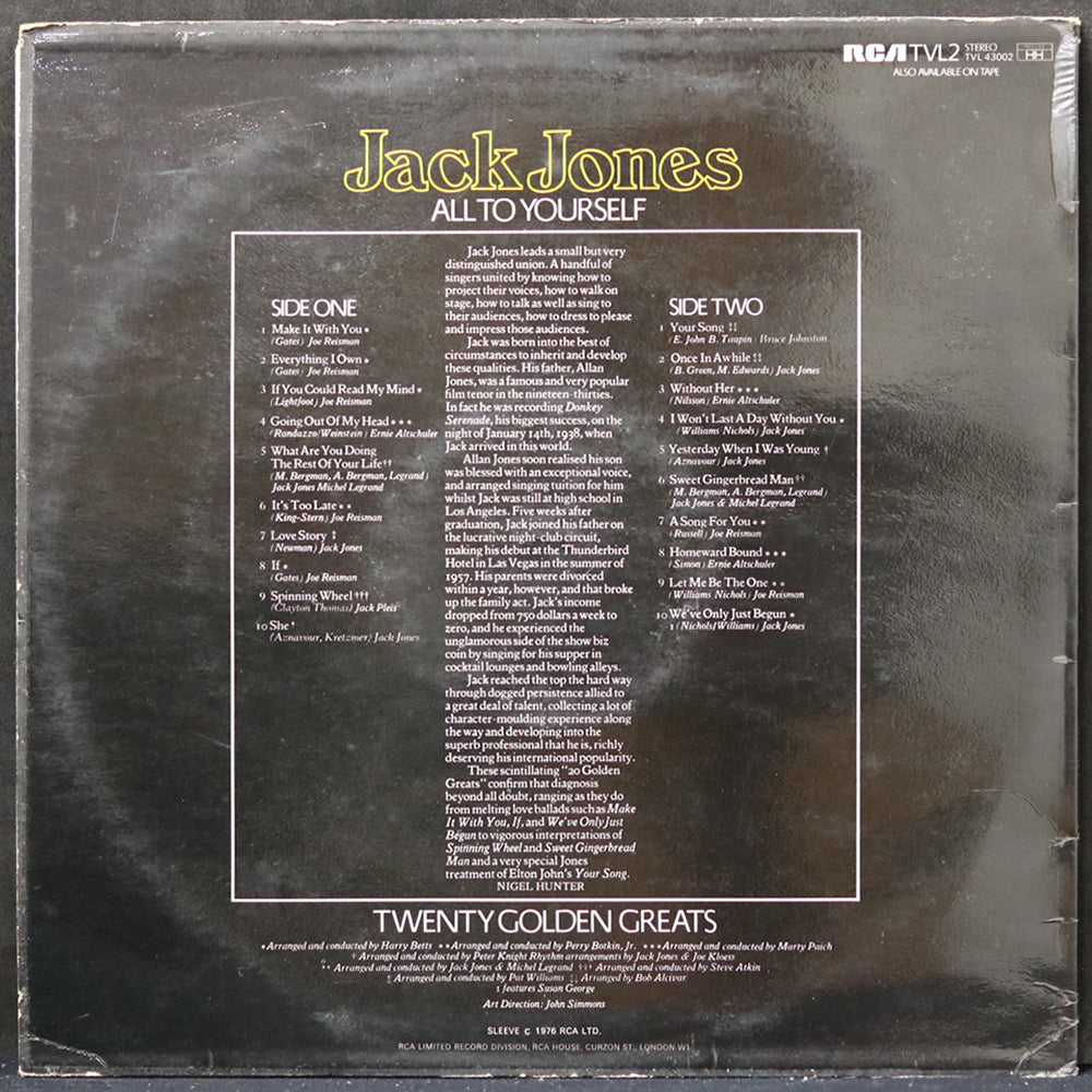 EBOND Jack Jones - All To Yourself (Twenty Golden Greats) Vinile V004012