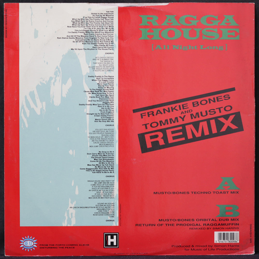 EBOND Simon Harris Starring Daddy Freddy - Ragga House (All Night Long) (Remixes) Vinile V004057
