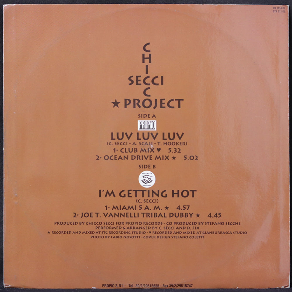 EBOND Chicco Secci Project - Luv Luv Luv / I'm Getting Hot Vinile V004061