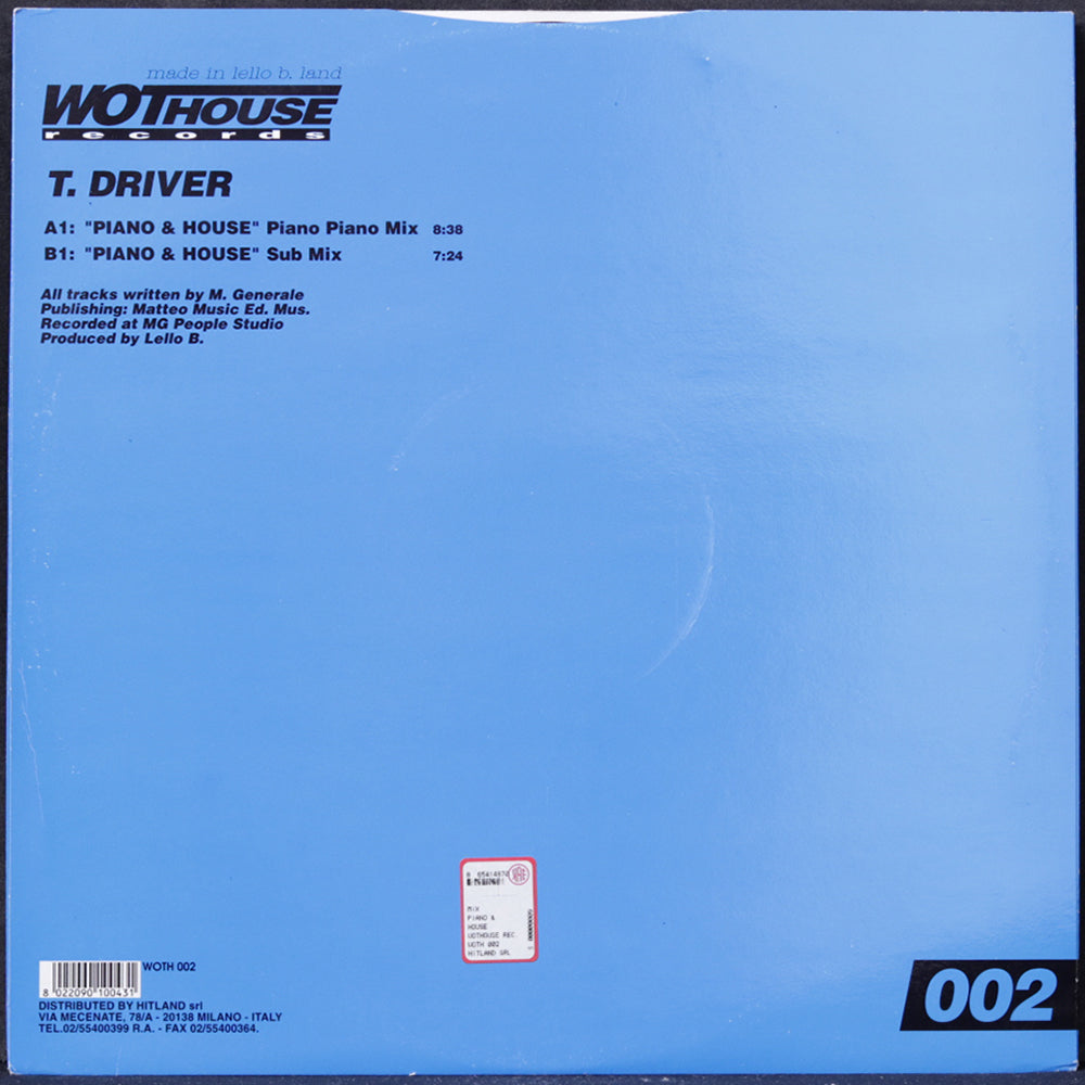 EBOND T-Driver - Piano & House Vinile V004107