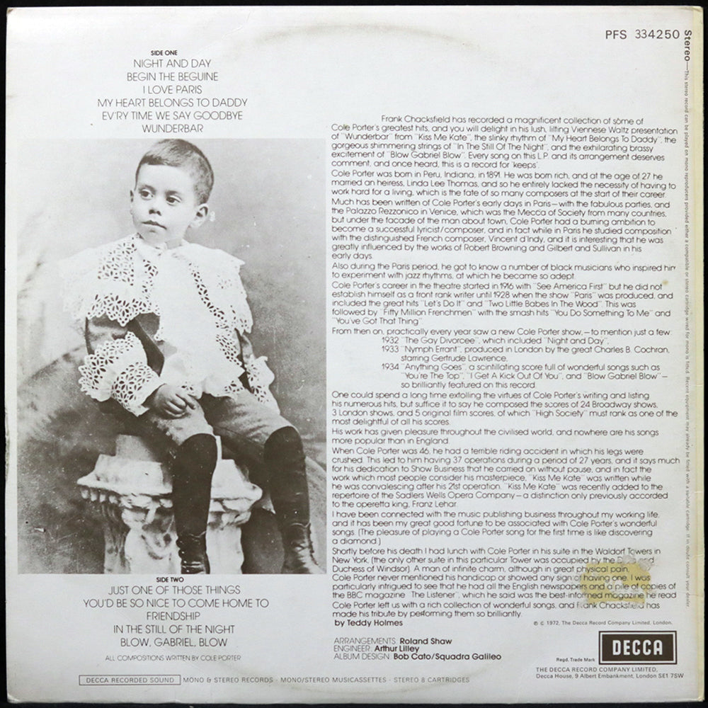 EBOND Frank Chacksfield & His Orchestra - The Music Of Cole Porter Vinile V005004