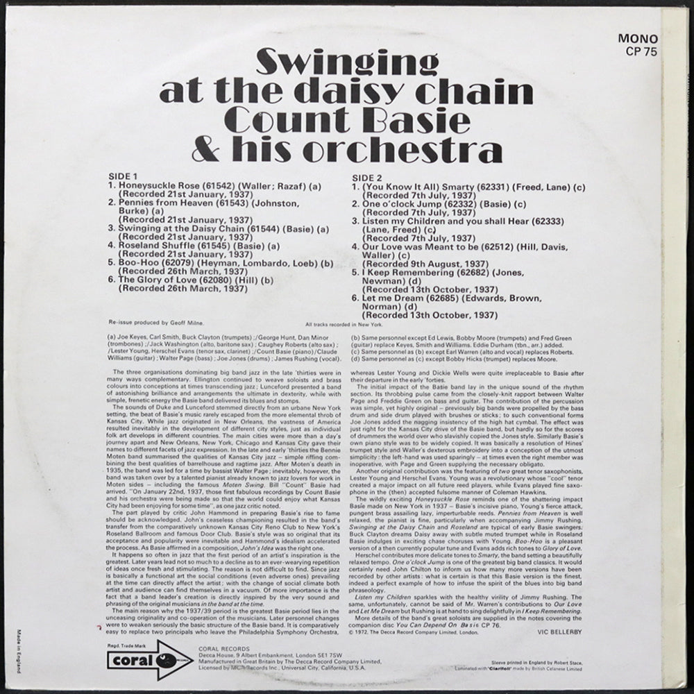 EBOND Count Basie & His Orchestra - Swinging At The Daisy Chain Vinile V005087