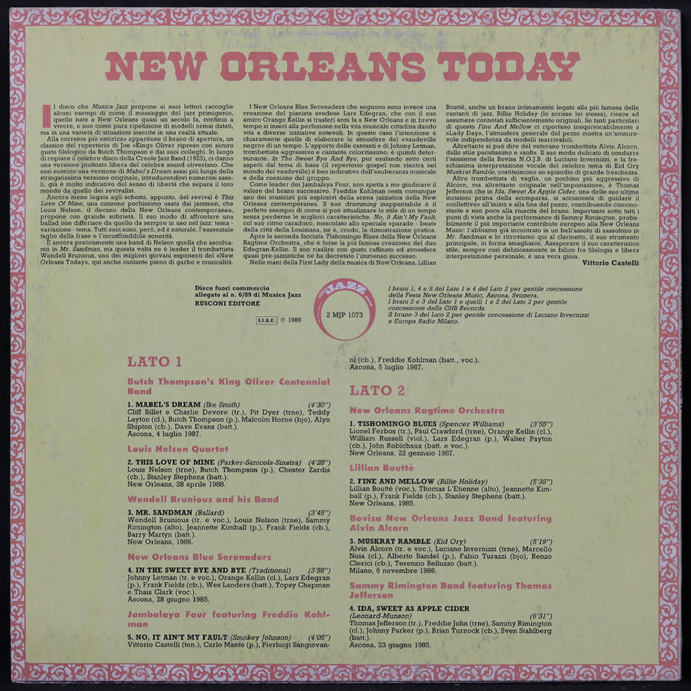 EBOND Various - New Orleans Today Vinile V005132