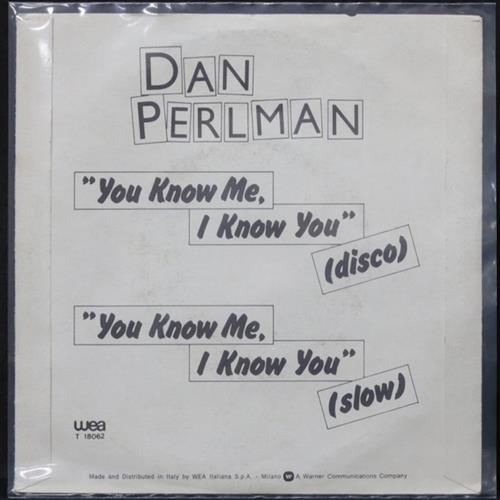 EBOND Dan Perlman - You Know Me, I Know You Vinile V008006