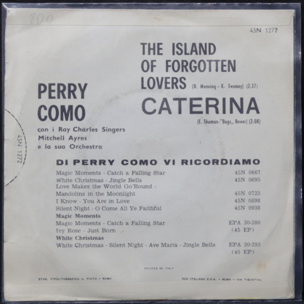 EBOND Perry Como - Caterina / The Island Of Forgotten Lovers Vinile V009000