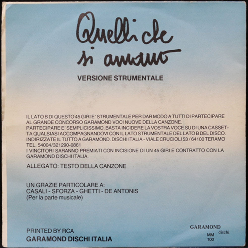 EBOND Marco Marco - Quelli Che Si Amano Vinile V011052