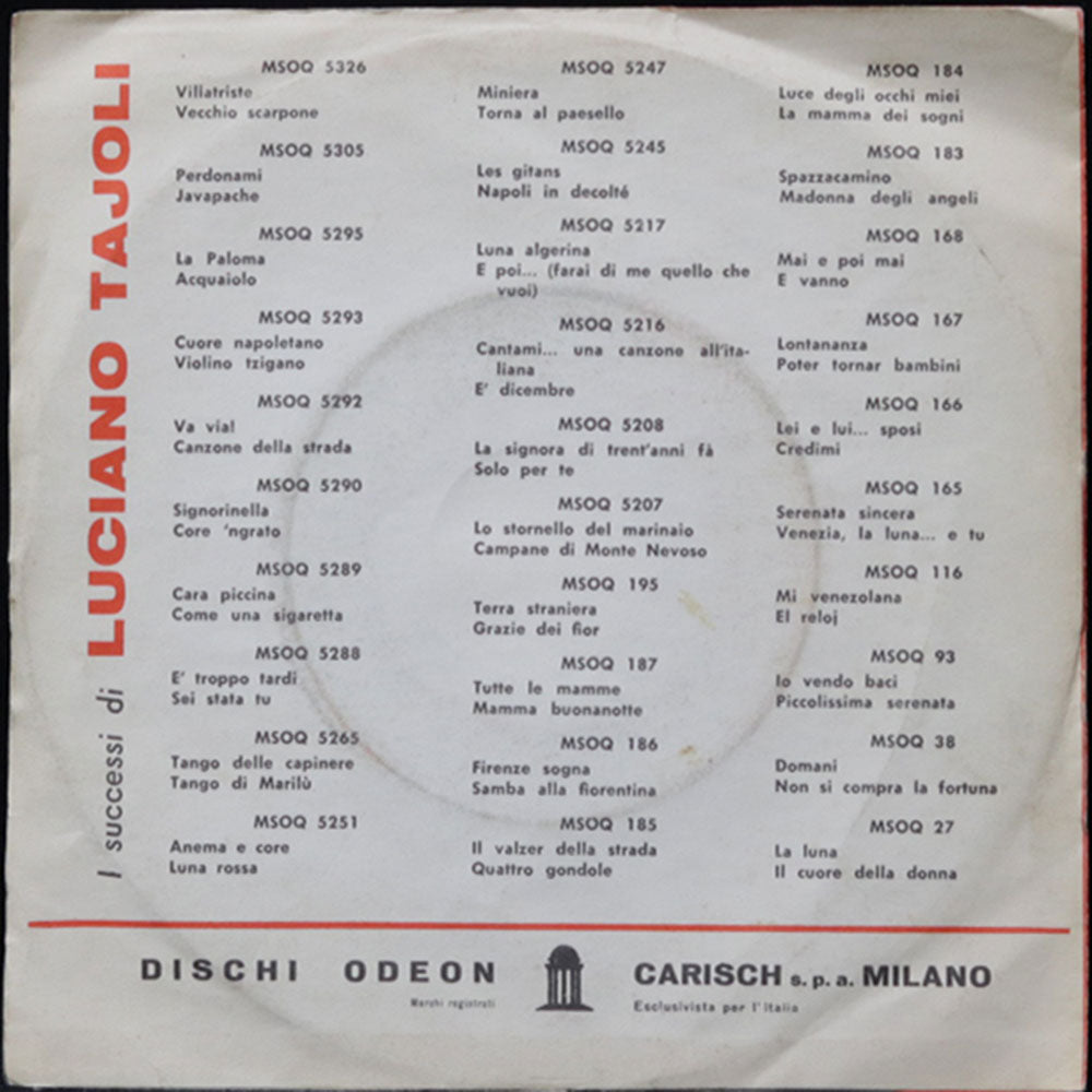 EBOND Luciano Tajoli - Spazzacamino Vinile V011065