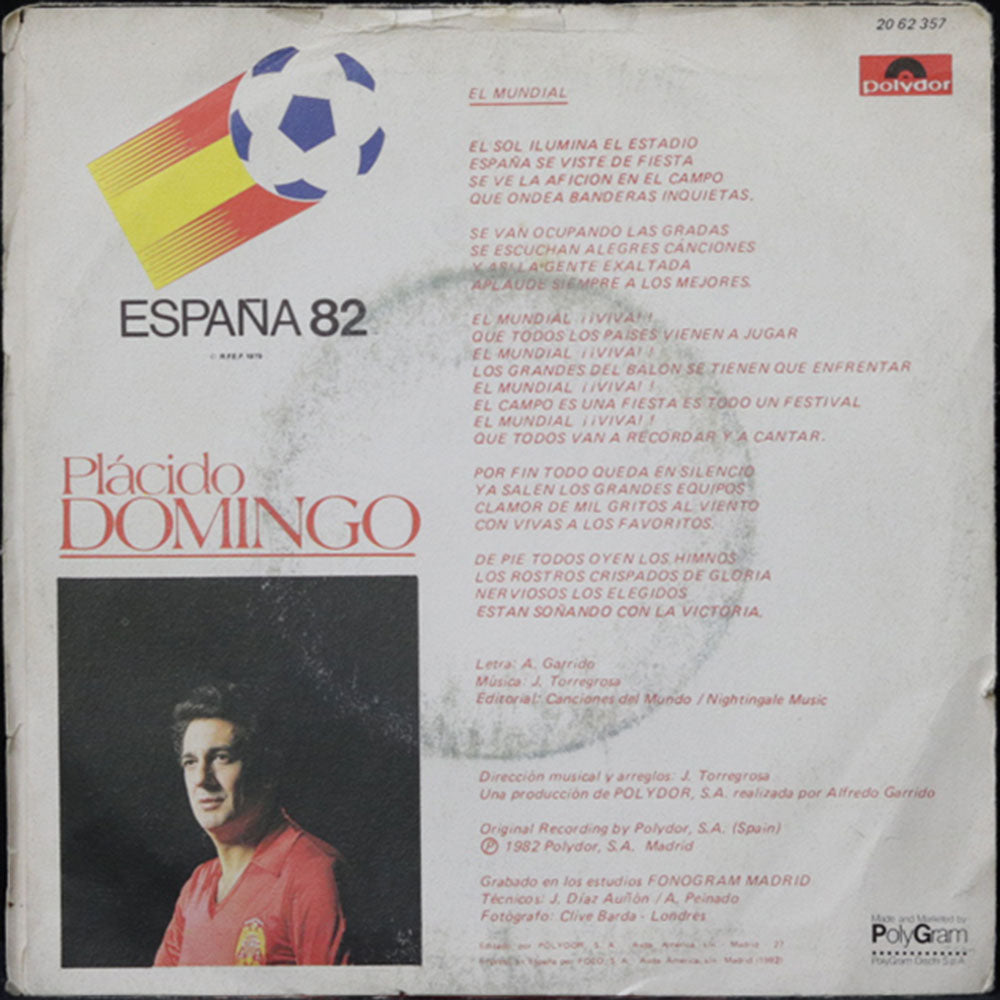 EBOND Placido Domingo - El Mundial (Tema Oficial Del Mundial 82 - Version Original) Vinile V011095