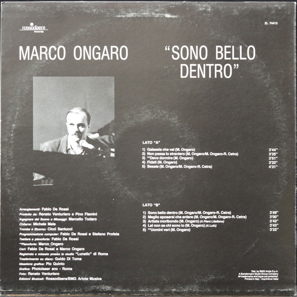 EBOND Marco Ongaro - Sono Bello Dentro Vinile V012025
