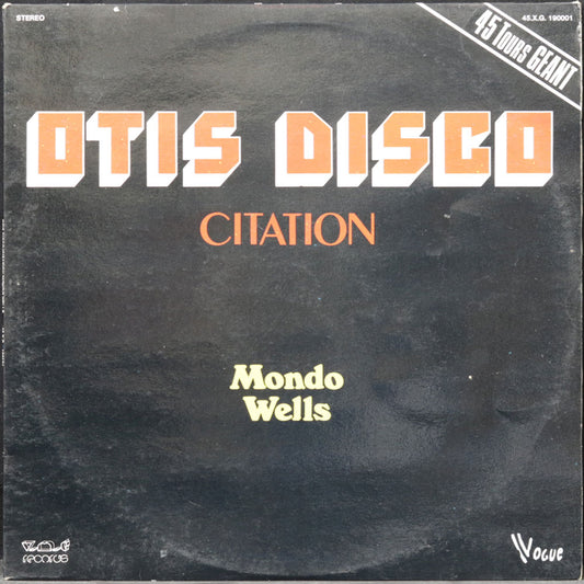EBOND Mondo Wells - Otis Disco Citation (Medley) Vinile V012123