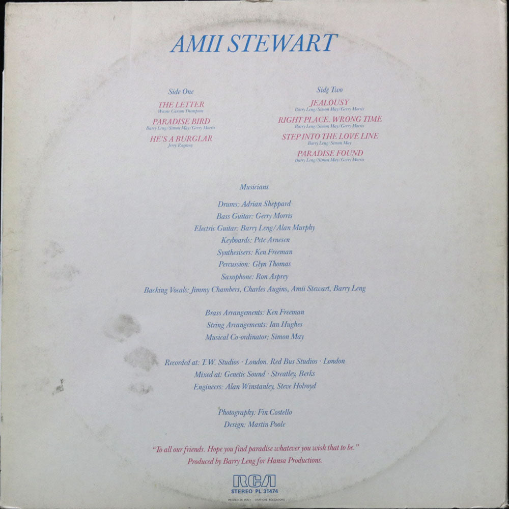 EBOND Amii Stewart - Paradise Bird - RCA Victor Vinile V013147