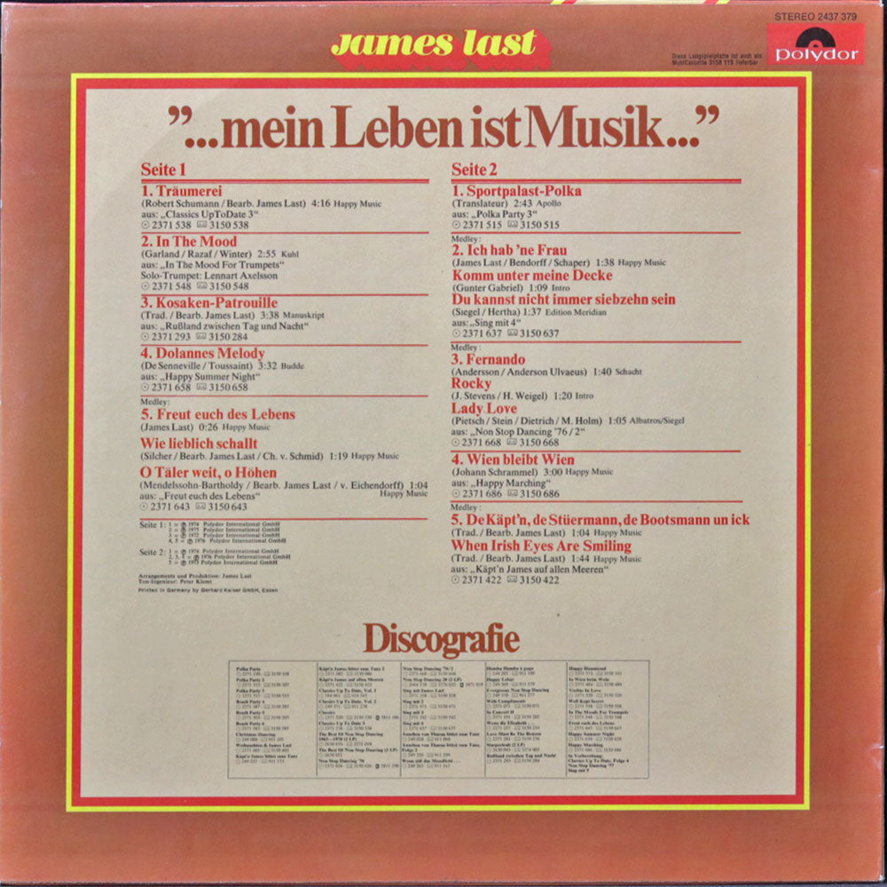 EBOND James Last - Mein Leben Ist Musik Vinile V014131