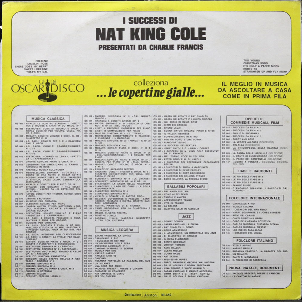 EBOND Charlie Francis - I Successi di Nat King Cole Vinile V014149