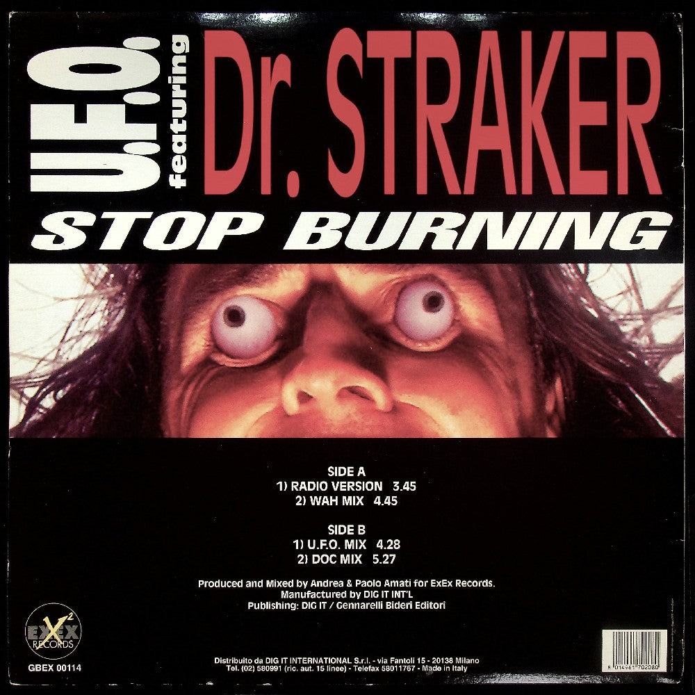 EBOND U.F.O. Featuring Dr. Straker - Stop Burning Vinile V015010