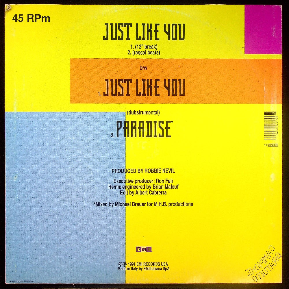 EBOND Robbie Nevil - Just Like You Vinile V015024