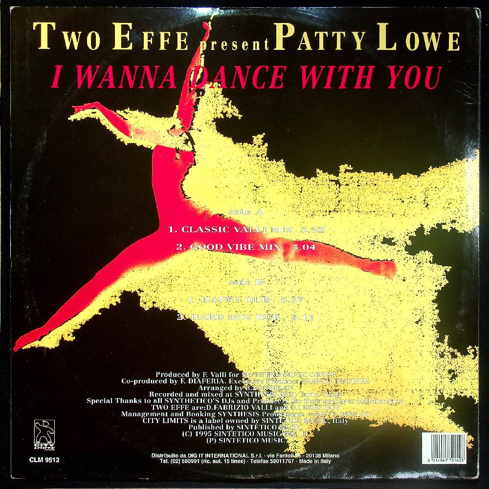 EBOND Two Effe Present Patty Lowe - I Wanna Dance With You Vinile V015068
