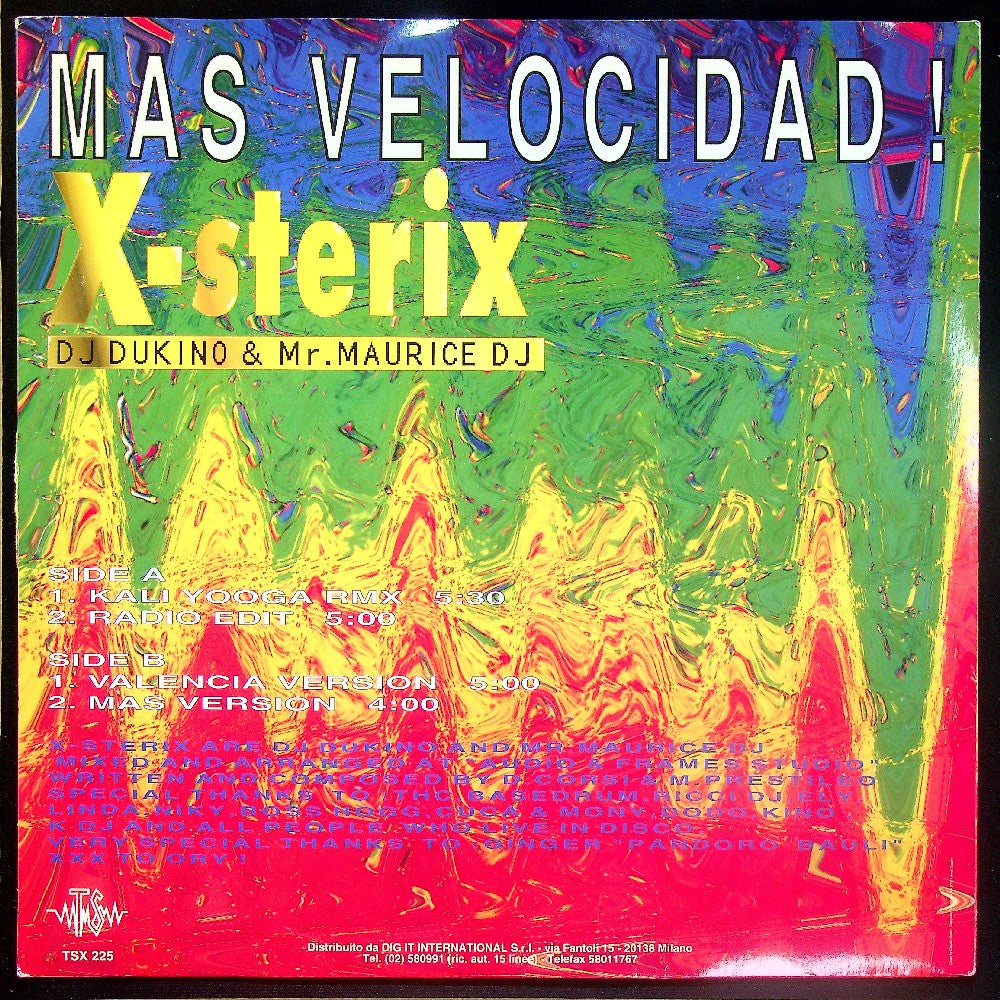 EBOND X-Sterix - Mas Velocidad! Vinile V015073