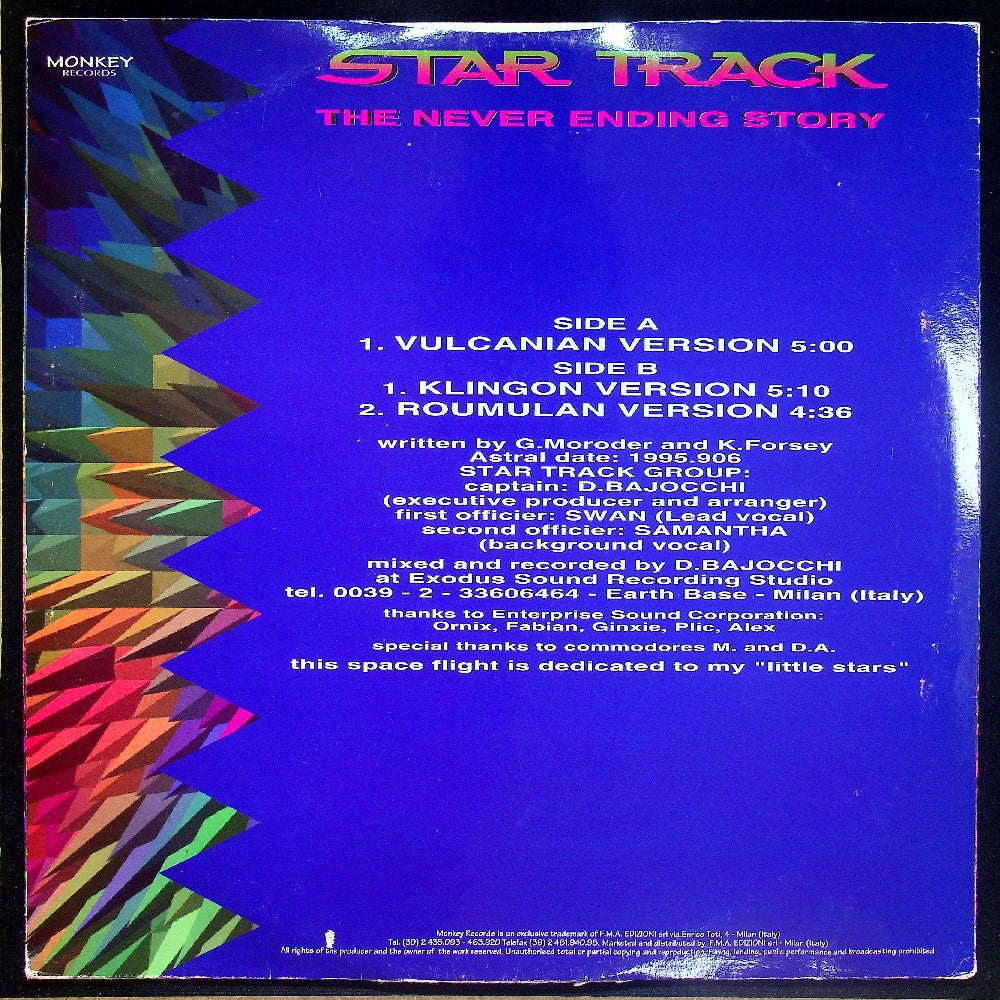 EBOND Star Track - The Never Ending Story Vinile V015099