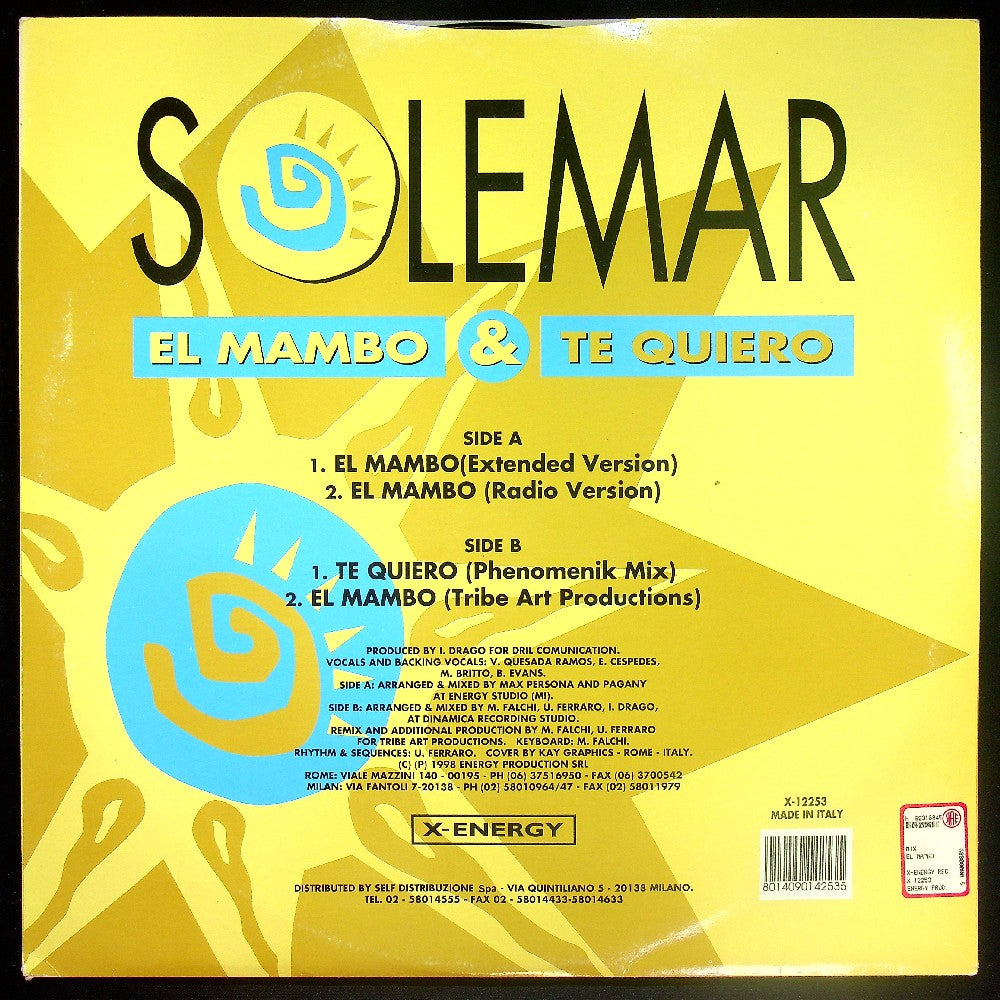 EBOND Solemar - El Mambo / Te Quiero Vinile V015128