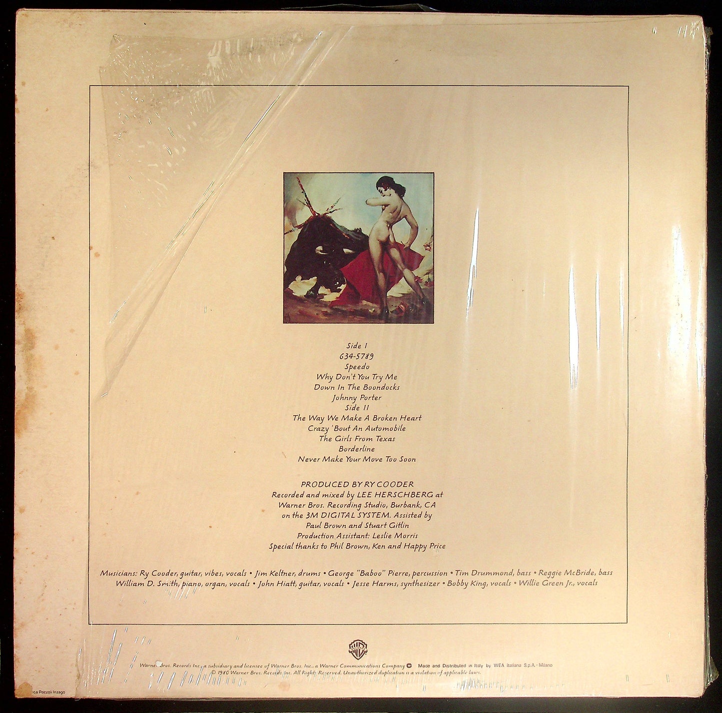 EBOND Ry Cooder - Borderline Vinile V016009